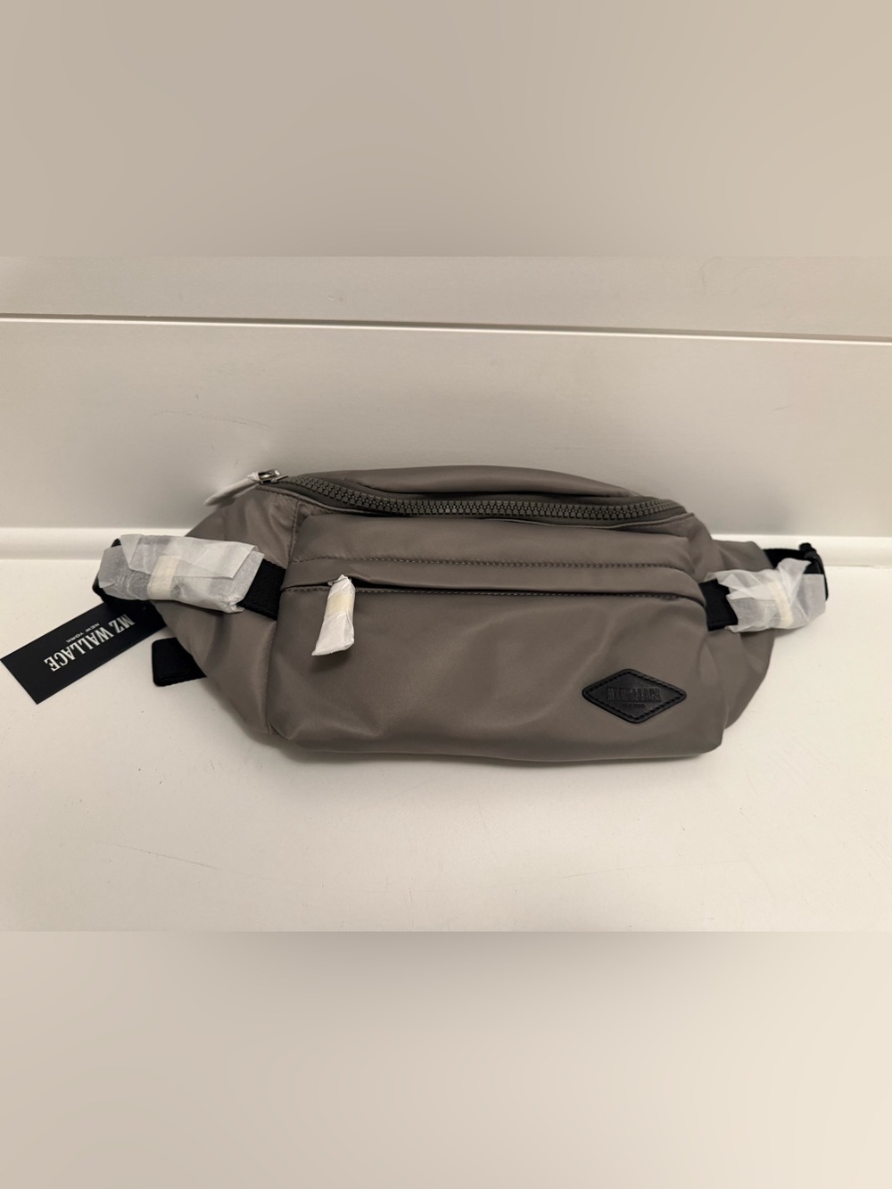 NWT MZ Wallace Bleecker Convertible Sling Bag in Cement Lightweight